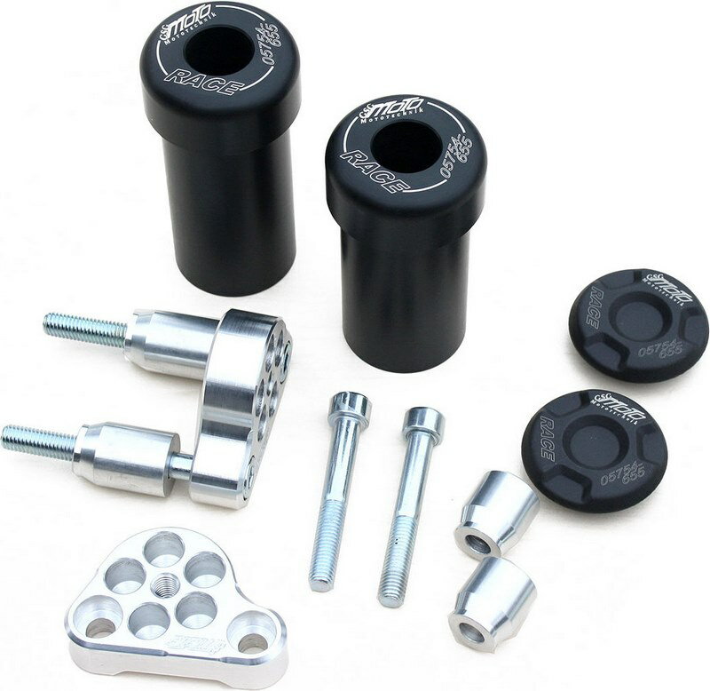GSGモトテクニック クラッシュパッドセット ブラック Kawasaki ER 6 n (- 2008) | 6549075-K31-BLACK