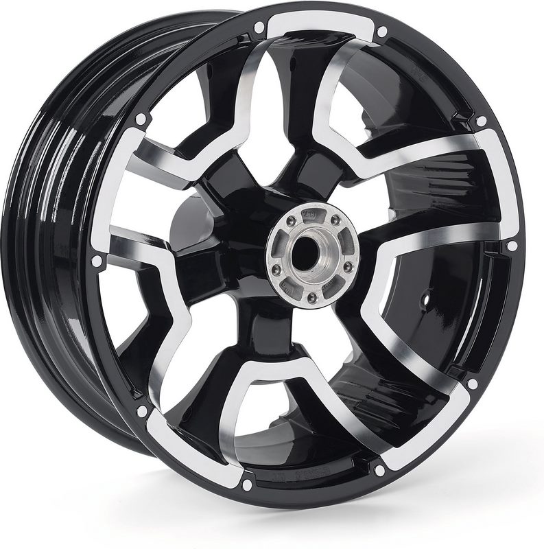 ハーレーダビッドソン Seismic 18 in. リアホイール グロスブラック with Machined Highlights | 40900574