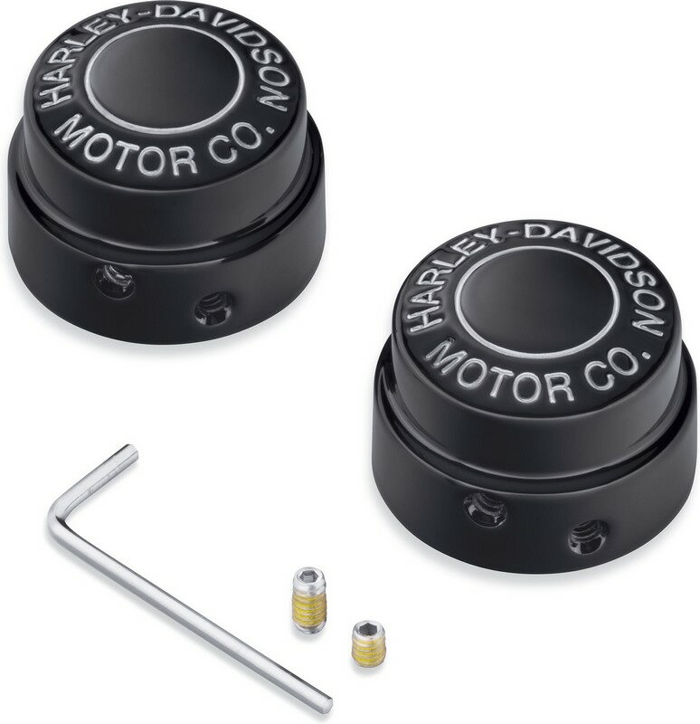 ハーレーダビッドソン フロントアクスルナットカバー H-D MOTOR CO ブラック | 43000177