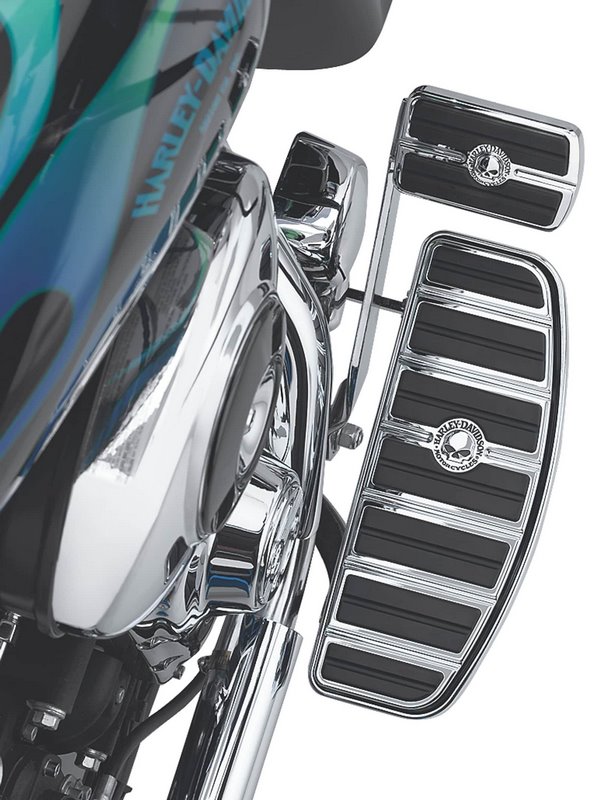 ハーレーダビッドソン スカル - ライダーフットボードインサート - トラディッショナルスタ?