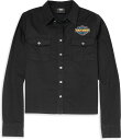 Harley-Davidson Racer Font Relaxed Fit Soft Twill Shirt For Women- Black Beauty | 96123-22VW