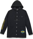Harley-Davidson Bar Font Shirt Jacket With Removable Hood For Women- Black Beauty | 96119-22VW