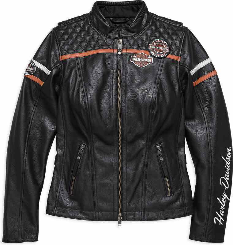 Harley-Davidson Miss Enthusiast Leather Jacket- Black | 98030-18EW