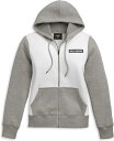 Harley-Davidson Women'S Bar & Shield Colorblock Zip Front Hoodie- Bright White | 96386-21VW