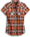 Harley-Davidson Genuine Oil Can Plaid Shirt For Women- Plaid | 99071-18VW