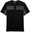 Harley-Davidson Copperblock Short Sleeve Henley- Black | 99082-20VM
