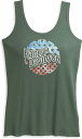 Harley-Davidson Circle Stars Rib Knit Tank For Women- Balsam Green | 96495-21VW
