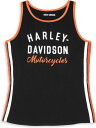 Harley-Davidson Women'S Iconic Side Stripe Tank- Black Beauty | 96098-22VW