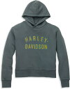 Harley-Davidson Women'S Racer Font Crossover Neck Hoodie- Blackened Pearl | 96077-22VW