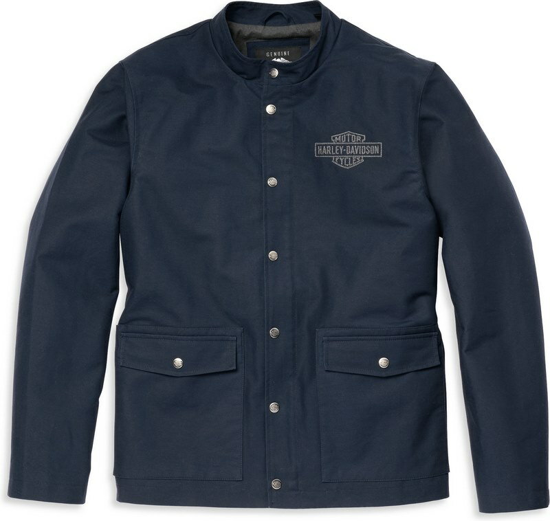 Harley-Davidson Men'S Chainstitch Embroidery Twill Jacket- Dark Sapphi...