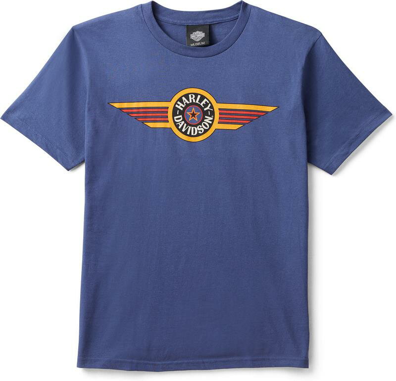 Harley-Davidson Fatboy Logo T-Shirt For Men- Navy Blue | 96684-22MM