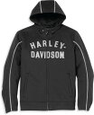 Harley-Davidson Men'S Deflector Hooded Riding Fleece- Black | 97105-22VM