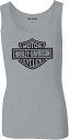 Harley-Davidson Women'S Ultra Classic Bar & Shield Ribbed Tank- Light Grey Heather | 99107-22VW