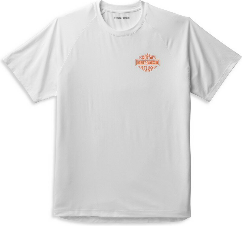 Harley-Davidson Performance Bar & Shield Short Sleeve Tee For Men- Bright White | 99055-22VM