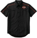 Harley-Davidson Shirt-Woven- Black/Orange | 99089-22VM