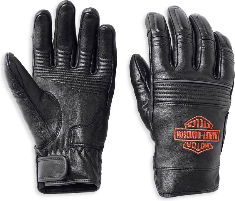 Harley-Davidson Men'S Grapnel Leather Gloves- Black | 98146-22EM