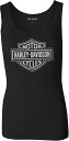 Harley-Davidson Women'S Ultra Classic Bar & Shield Ribbed Tank- Black Beauty 2 | 99105-22VW