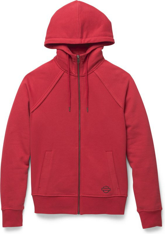 Harley-Davidson Women'S Metropolitan Zip Front Hoodie- Redline Red Heather | 96421-22VW