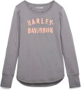 Harley-Davidson Women'S Stencil Long Sleeve Knit Top- Granite Grey | 96447-22VW