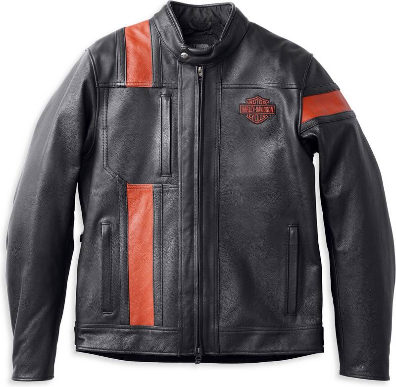 Harley-Davidson Men'S Highway-100 Waterproof Leather Jacket- Black | 98000-22EM