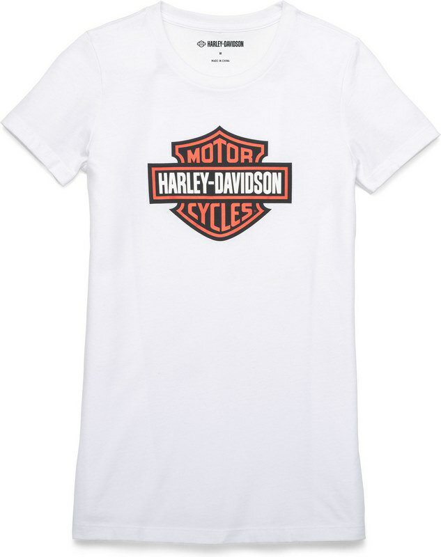 Harley-Davidson WomenLS Bar & Shield Graphic Tee- White | 99152-22VW