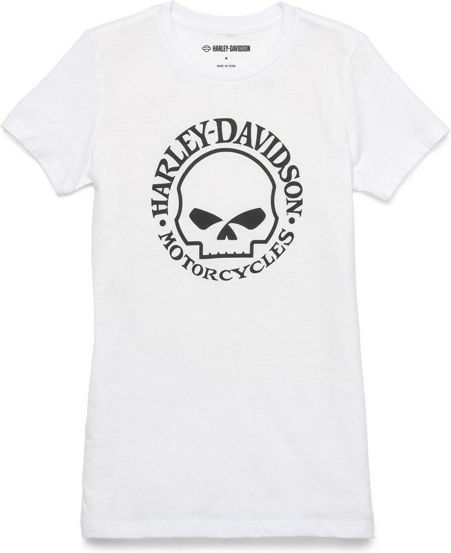 Harley-Davidson WomenLS Skull Graphic Tee- White | 99155-22VW