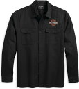 Harley-Davidson Men'S Bar & Shield Long Sleeve Shirt- Black Beauty | 96131-23VM