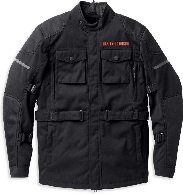 Harley-Davidson Men'S Quest Triple Vent System Jacket- Black | 98127-22EM