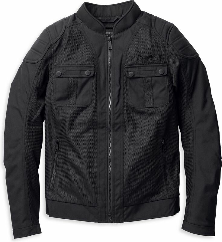 Harley-Davidson Women'S Zephyr Mesh Jacket Zip-Out Liner- Black | 9818...