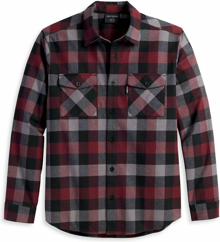 Harley-Davidson Men'S Essence Shirt- Red Checkered | 96120-23VM