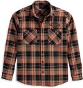 Harley-Davidson Shirt-Woven- Khaki Plaid | 96125-23VM