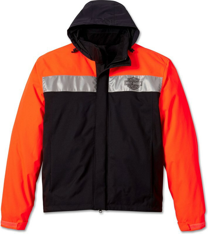 Harley-Davidson Men'S Full Speed Ii Waterproof Rain Jacket- Colorblock-Design | 98105-23VM