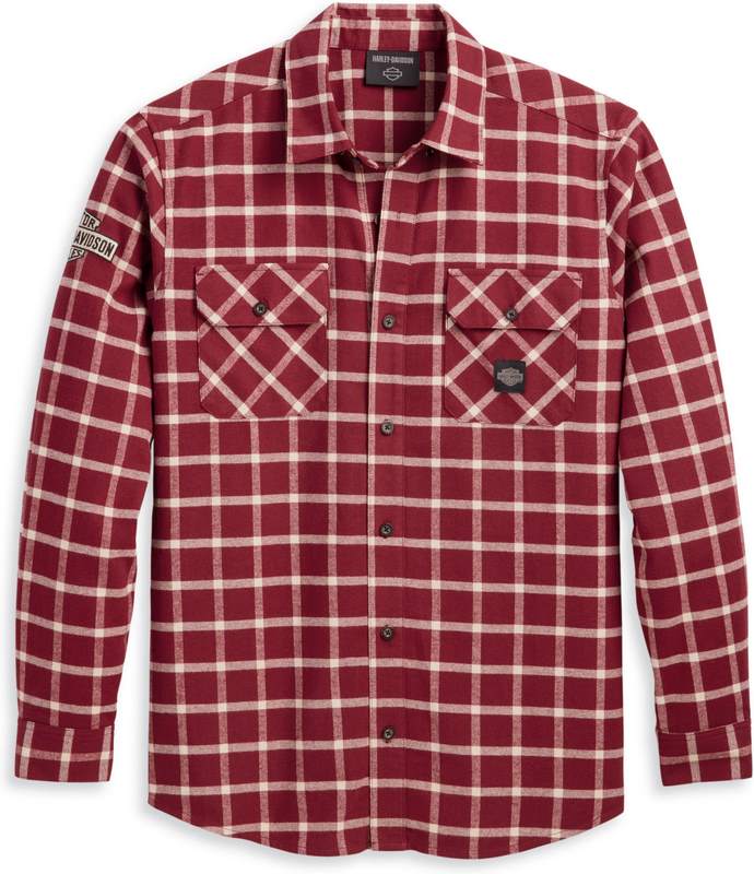 Harley-Davidson Shirt-Woven- Red Checkered | 96376-23VM