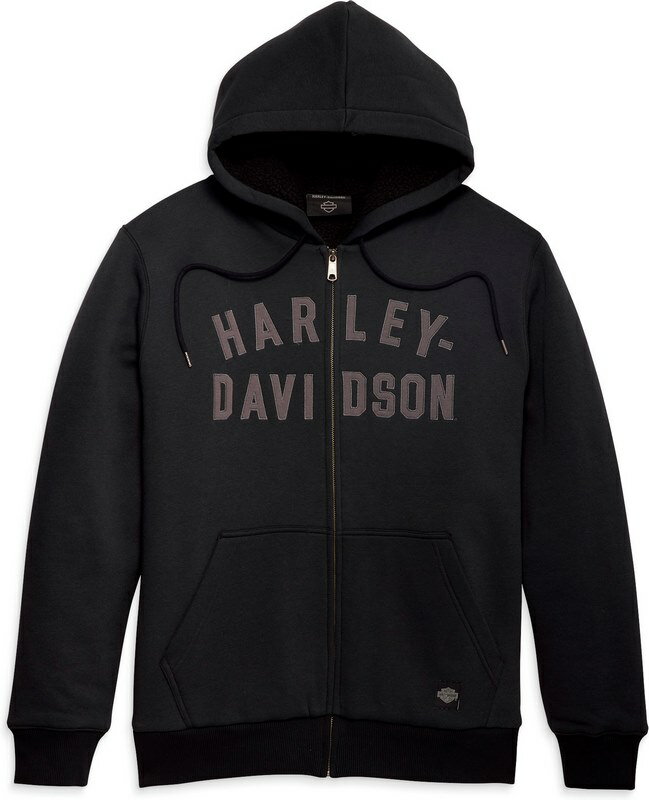 Harley-Davidson Men'S Midwest Staple Zip-Up Hoodie- Black Beauty | 96299-23VM