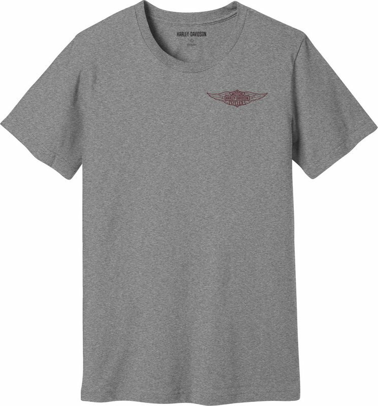 Harley-Davidson Winged Tee For Men- Light Gray Heather | 96355-23VM