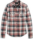 Harley-Davidson Shirt-Woven- Yarn Dyed Plaid-Ash Rose | 96482-23VW