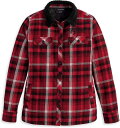 Harley-Davidson Women'S Heritage Silver Wing Shirt Jacket- Yarn-dyed plaid | 96481-23VW
