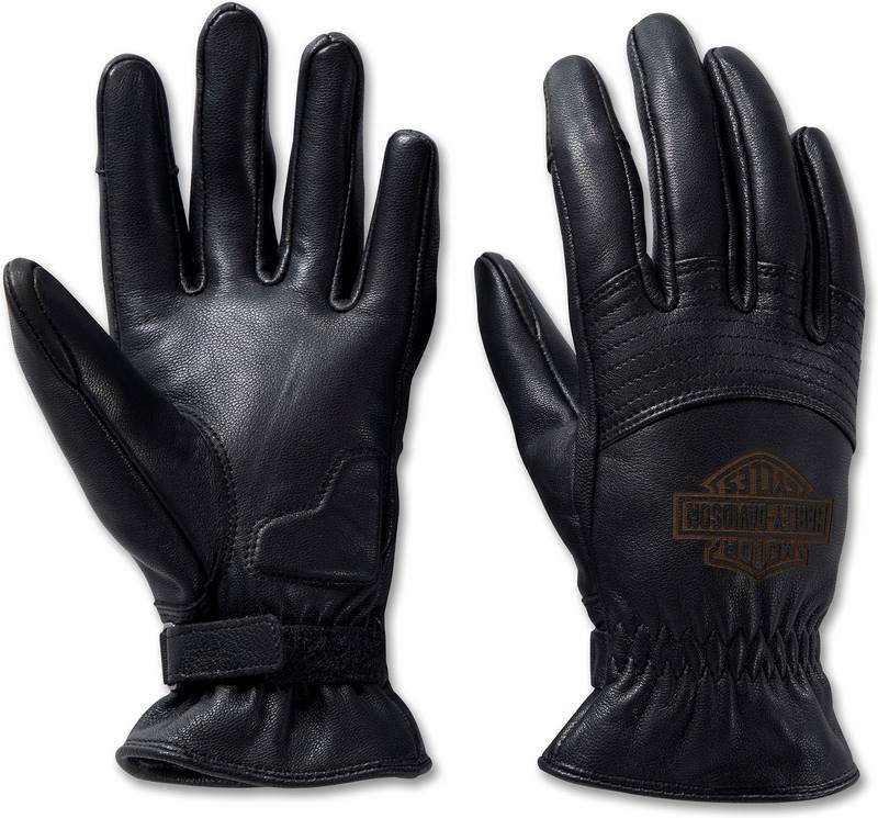 Harley-Davidson Women'S Helm Leather Work Gloves- Black | 98152-23VW