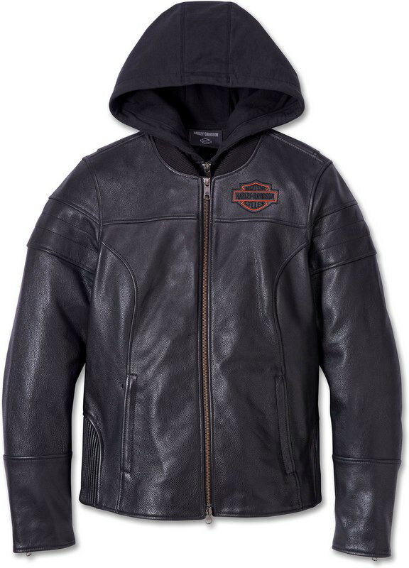 Harley-Davidson Women'S Miss Enthusiast 2.0 Leather 3-In-1 Jacket- Black | 98020-23EW