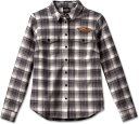 Harley-Davidson Women'S 120Th Anniversary Retro Flannel Shirt- Yarn Dyed Plaid-Blackened Pearl | 96745-23VW