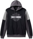 Harley-Davidson Hoodie-Knit- Colorblock-Design-Black Beauty | 96512-23VM