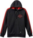 Harley-Davidson Men'S Club Crew Zip-Up Hoodie- Black Beauty | 96514-23VM