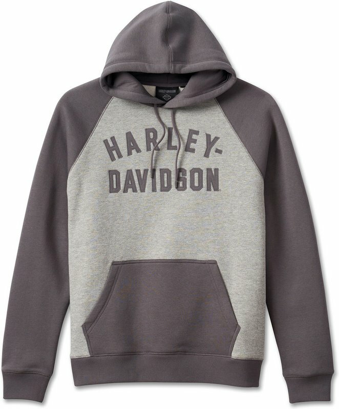 Harley-Davidson Hoodie-Knit- Colorblock-Design-Grey Heather | 96522-23VM