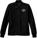 Harley-Davidson Women'S Hill Climber Crew Zip Front Fleece Jacket- Black Beauty | 96670-23VW
