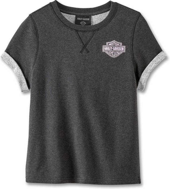 Harley-Davidson Pullover-Knit- Black Beauty Heather | 96895-23VW