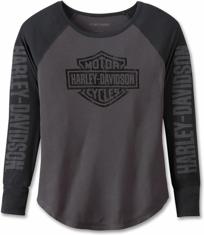 Harley-Davidson Top-Knit- Colorblock-Design-Blackened Pearl | 97454-23VW