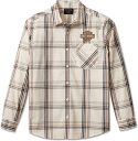 Harley-Davidson Shirt-Woven- Off White Plaid | 96643-23VM
