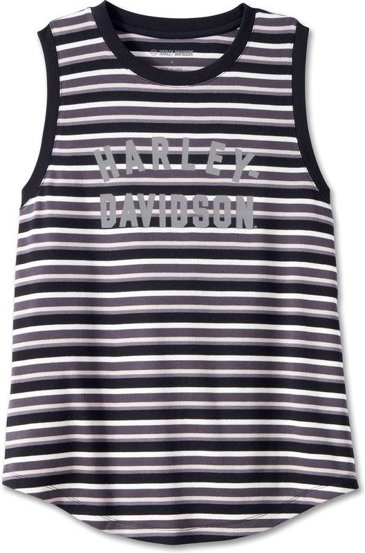 Harley-Davidson Tank-Knit- Yarn Dyed Stripe-Schwarze Sch?nheit | 97500-23VW
