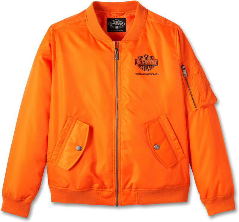 Harley-Davidson Women'S 120Th Anniversary Bomber Jacket- Harley Orange | 97557-23VW