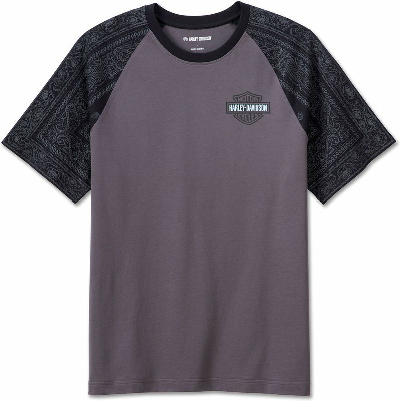 Harley-Davidson Tee-Knit- Colorblock-Design-Blackened Pearl | 96816-23VM